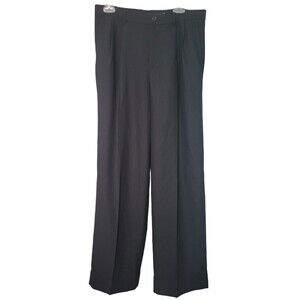 NWT Lauren Ralph Lauren Black Label Wide-Leg Pants Black 10P Petite Career C10.1